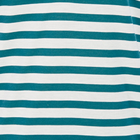 Women's Shoreline Long Sleeve Polo Marine Teal/Ecru Stripe